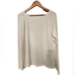 NWT Gap Fit breathe boatneck top white nwt women’s L tall